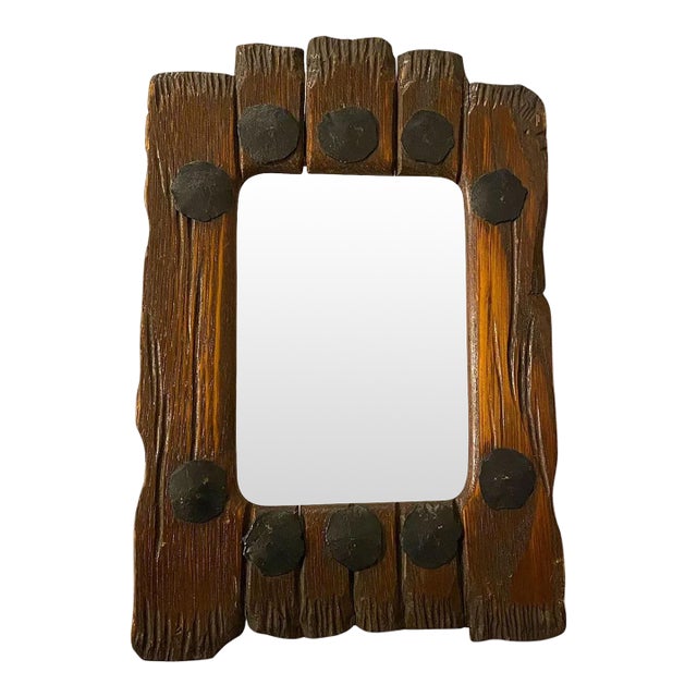 American Arts and Crafts Hickory Wood and Rosehead Nail Frame For Sale