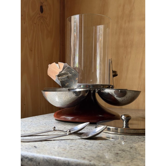 Mid-Century Modern Space Age Italian Revolving Condiment Server in Chrome, Italy, 1950s For Sale - Image 11 of 18