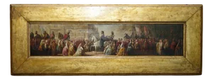 The Black Prince with King John II of France as Prisoner, Oil Painting, Framed