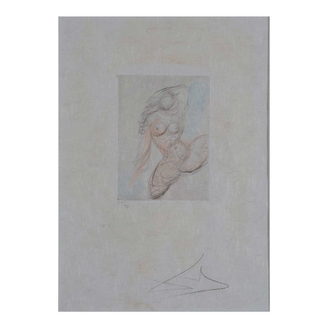 1970s Dali Peties Nus (Ronsard) E Hand Signed Numbered Etching Surreal Art For Sale