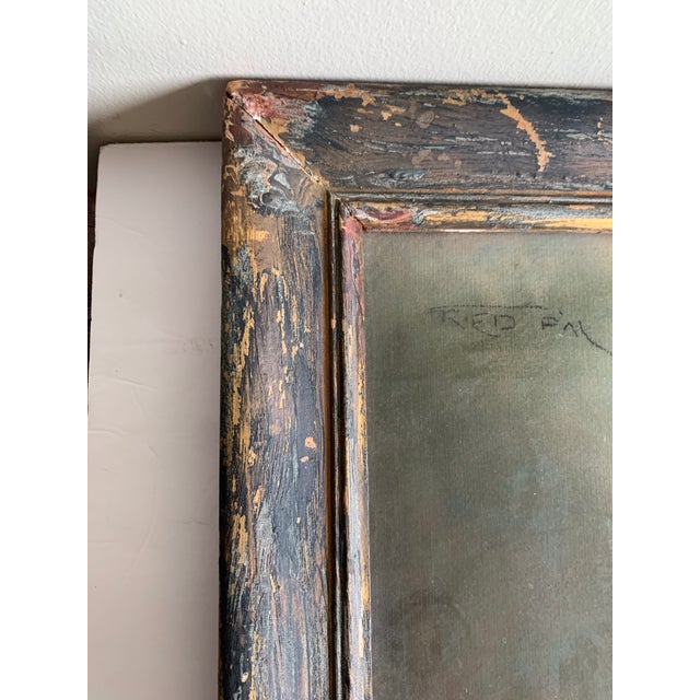 1950s Antique Pastel Artwork Painting Framed Under Glass Nude by Hungarian Listed Artist, Fried Pal For Sale - Image 5 of 5