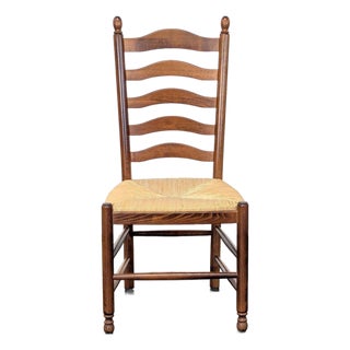Pottery Barn Ladderback Dining Side Chair For Sale