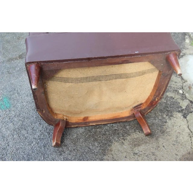 Set of Italian Armchairs with Wooden Feet, 1930s For Sale - Image 4 of 15