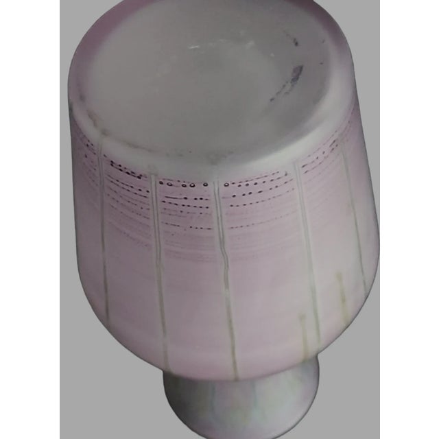 Vintage Al Rama Israeli Purple Satin Glass Drip Art Vase For Sale - Image 6 of 6