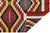 Elevate your space with this striking Southwestern flat-weave wool rug, featuring a bold, vibrant Eye Dazzler dynamic...