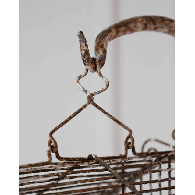 French Mid 20th Century Charming French Birdcage Plant Stand with Original Paint For Sale - Image 3 of 15