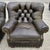 Vintage Henredon for Ralph Lauren English Chesterfield Leather Chair & Ottoman a Pair For Sale - Image 13 of 18