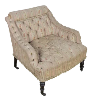 French 19th Century Tufted Armchair