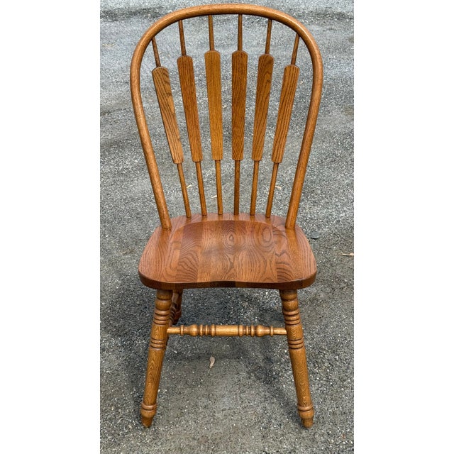 Traditional Richardson Brothers Solid Oak Arrowback Dining Chairs - Set of 10 For Sale - Image 3 of 9