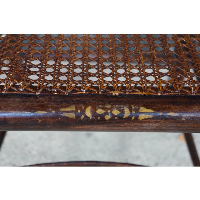 Antique 19th Century American Federal Hitchcock Style Stenciled Cane Side Chair For Sale - Image 10 of 18