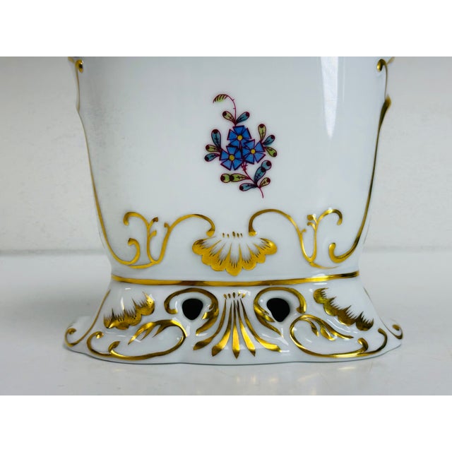 Chinese 1990s Herend Chinese Bouquet Multicolor 4" Oval Footed Urn For Sale - Image 3 of 10