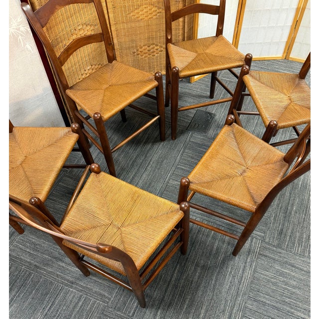 Antique Ladder Back Chairs For Sale - Image 4 of 6