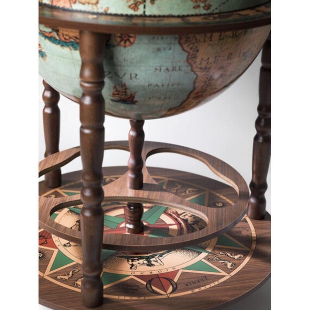 Calypso Lagoon Globe Bar by Zoffoli Mappamondi For Sale - Image 6 of 9
