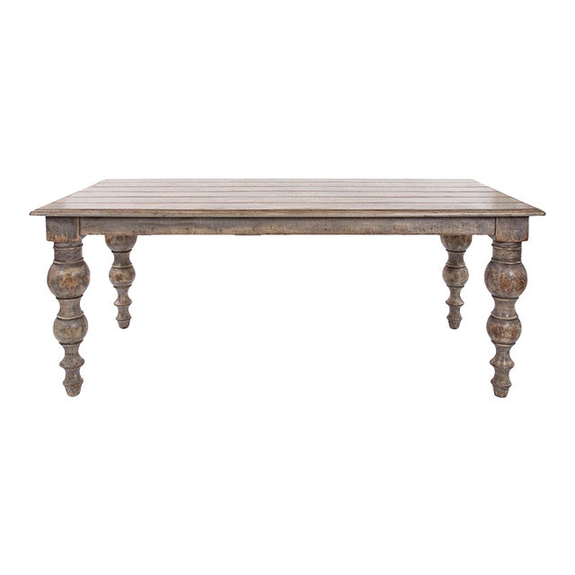 Distressed Farmhouse Dining Table For Sale
