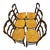 Vintage French Country Carved Walnut-Tone Rush Seat Dining Chairs – Set of 6 For Sale - Image 11 of 11