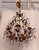 Italian Vintage Italian Gilt Tole Crystal Chandelier For Sale - Image 3 of 12