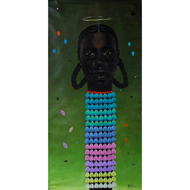 Contemporary 7Beauties, Unique Contemporary Painting by Akanji Bolaji (2024). Acrylic on Canvas For Sale - Image 3 of 3