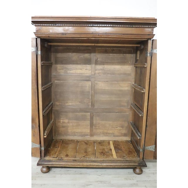 Antique Italian Walnut Wardrobe, 1600s For Sale - Image 14 of 18