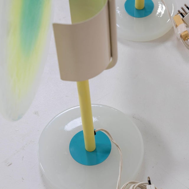 Metal 1970s Set of Three Italian Modernist Table Lamps For Sale - Image 7 of 18