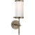 Bryant Bath Sconce in Antique Nickel with White Glass Designer: Thomas O'Brien Height: 14" Extension: 8.25" Backplate: 4"...