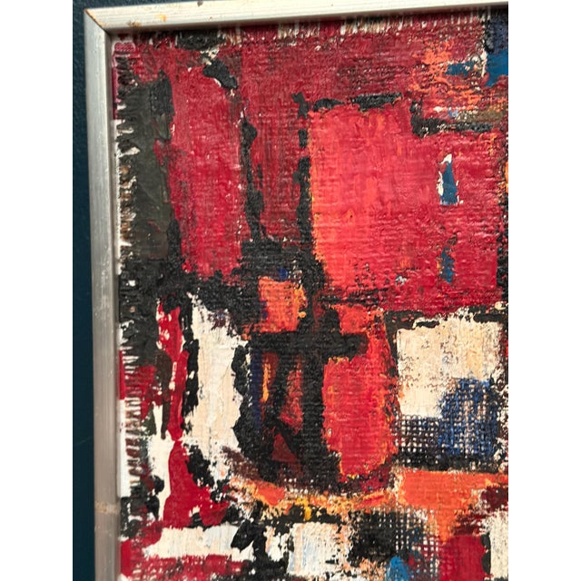 Holger Oijens, Cityscape in Red, 1960s, Oil on Canvas, Framed For Sale - Image 10 of 18