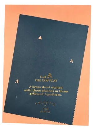 British The Eclectic Copycat Brass Stencil Typeface Tool A from Tom Dixon