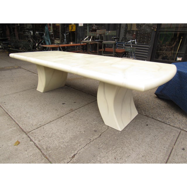 Mid 20th Century Large White Dining Table in the Style of Karl Springer For Sale In New York - Image 6 of 12