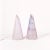 Pair of Italian Murano glass table or table lamps, 1980s. Body in the shape of a slanted cone formed by a single piece of...