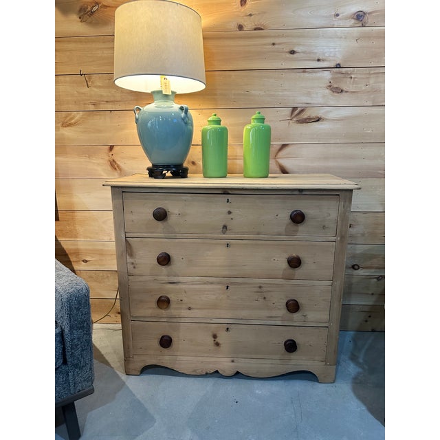 Antique Scrub Pine Chest For Sale - Image 9 of 9
