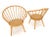 Pair of Japanese Mid Century Modern Akita Mokko Fan Barrel Back Lounge Chairs For Sale - Image 9 of 13