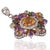 Art Deco Regent Starburst Maximalist Multi Gemstone Pendant in 925 Sterling Silver - 4.97 TCW For Sale - Image 3 of 13