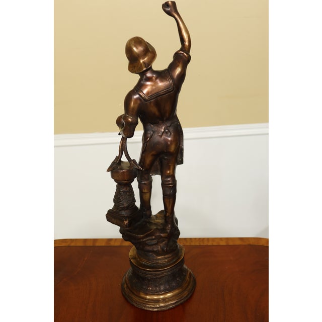 1980s 1980s Bronze Sailor or Fisherman Statue or Sculpture For Sale - Image 5 of 9