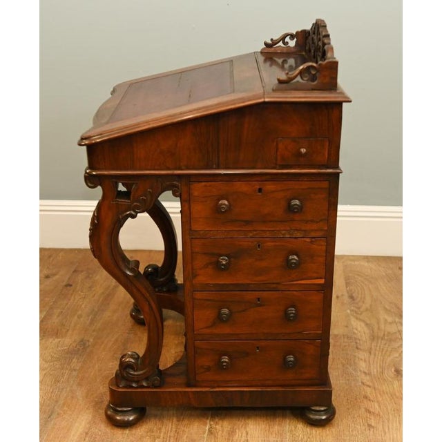 Victorian Davenport Mahogany Desk, 1890 For Sale - Image 4 of 8
