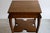 Antique Victorian Oak Square Side Parlor Table With Shelf For Sale - Image 9 of 9