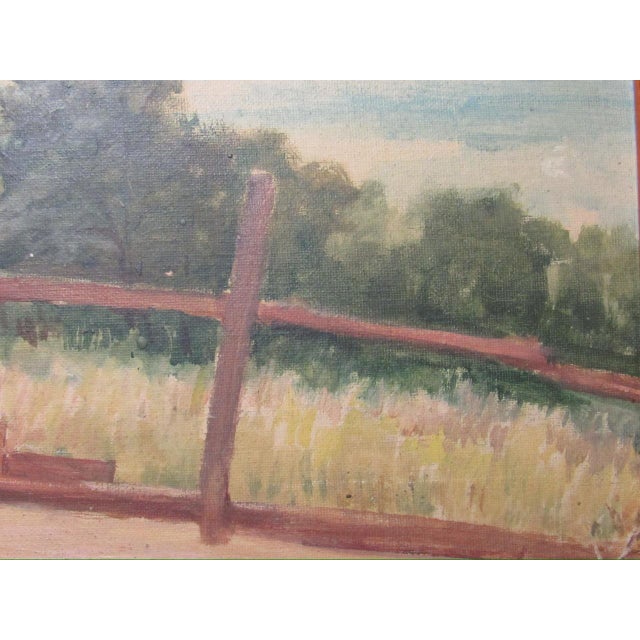 Oil on Board Painting of Pigs, Signed Julia s.g. Porter For Sale - Image 9 of 14