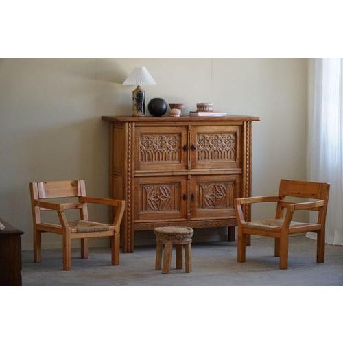 An amazing pair of lounge chairs by the danish designer and artist tage poulsen (1939). Designed in 1972. The frame is...