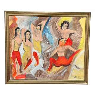 Roland Roos, Estraden, 2003, Oil Painting on Canvas, Framed For Sale