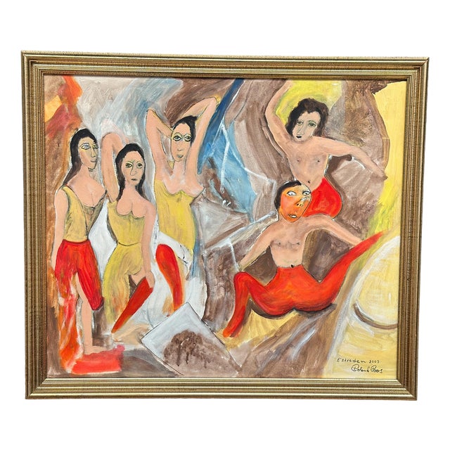 Roland Roos, Estraden, 2003, Oil Painting on Canvas, Framed For Sale