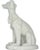 White Vintage Greyhound Dog White Ceramic Statue For Sale - Image 8 of 12