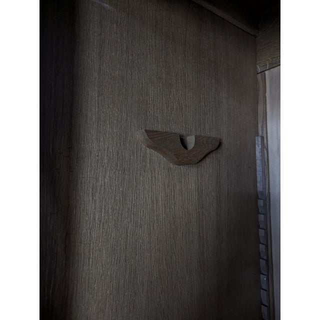 Neo-Rustic Dark Oak Wardrobe For Sale - Image 4 of 8
