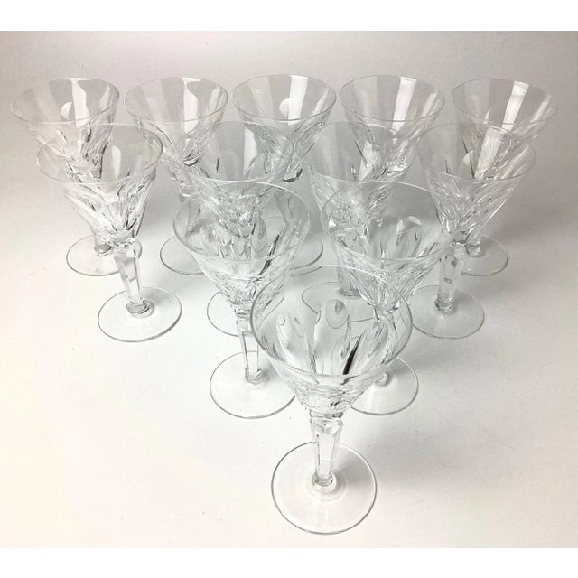 Set of 12 Waterford Sheila Cut wine glasses. This pattern has been discontinued. Made from 1958 - 2017. 6 cut panels with...