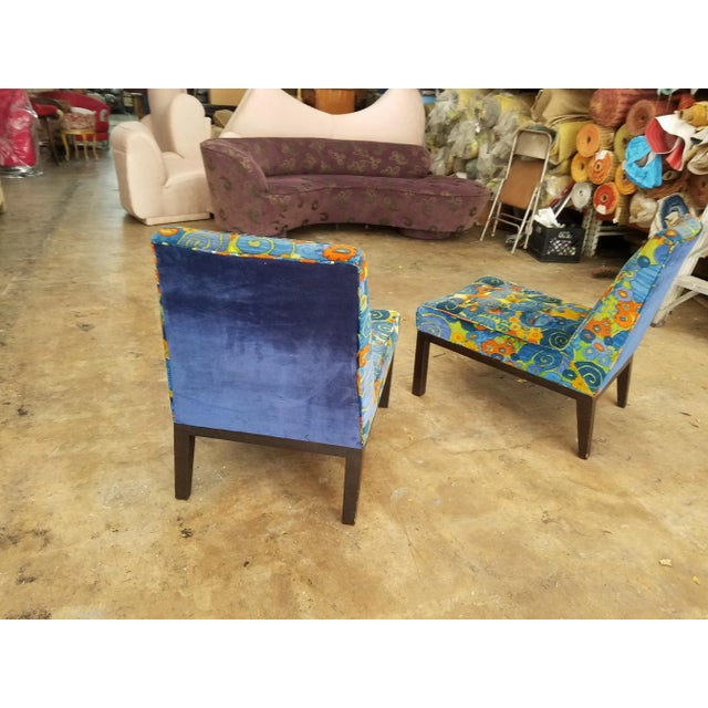 1960s Vintage Edward Wormley for Dunbar Slipper Chairs- a Pair For Sale - Image 10 of 13