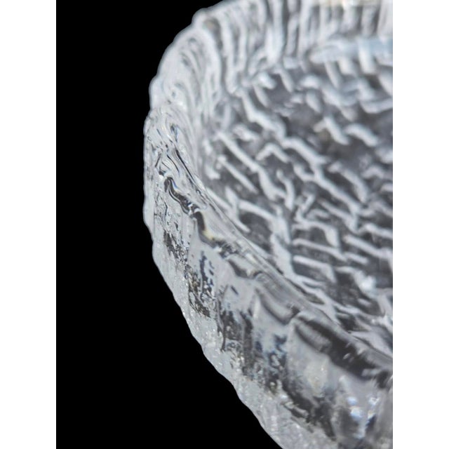 Mid 20th Century Scandinavian Brutalist Textured Glass Bowl For Sale - Image 9 of 12