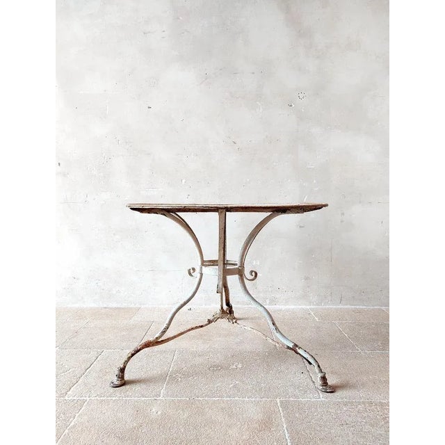 Antique Wrought Iron Garden Table, 1890s For Sale - Image 9 of 10