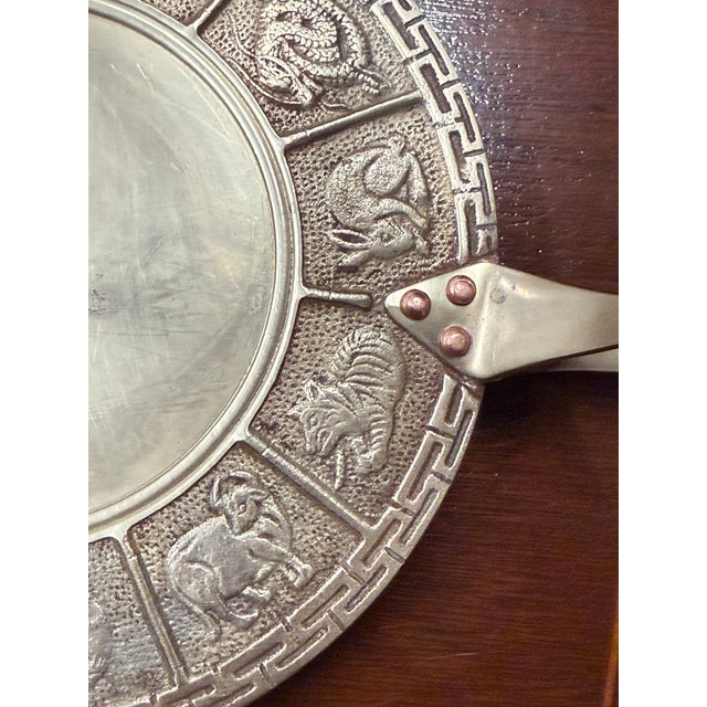 Vintage Brass Zodiac Silent Butler For Sale - Image 9 of 10