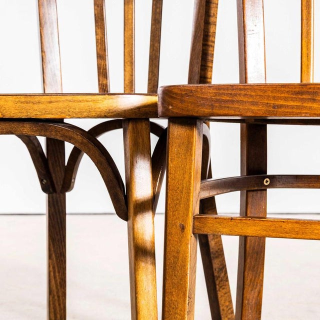 Wood Vintage Bistro Dining Chair in Oak, 1950s For Sale - Image 7 of 12