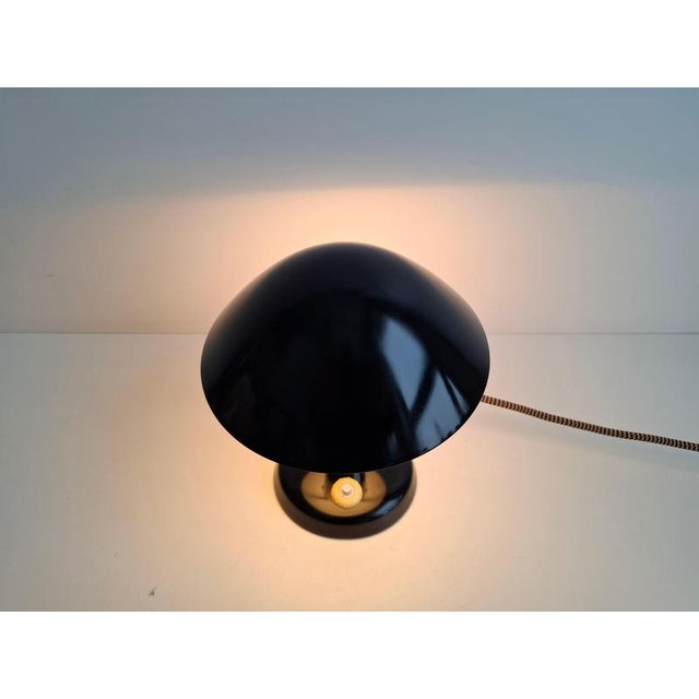 Bauhaus Mushroom Table Lamp with Adjustable Shade, Czechoslovakia, 1930s For Sale - Image 4 of 15