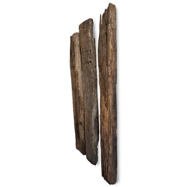 Rustic Vintage Old Rustic Railroad Tie Wood For Sale - Image 3 of 6