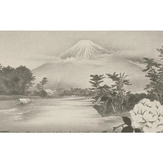 Still Life with Mount Fuji and Floral Vase, 1800s, Paper For Sale - Image 5 of 10