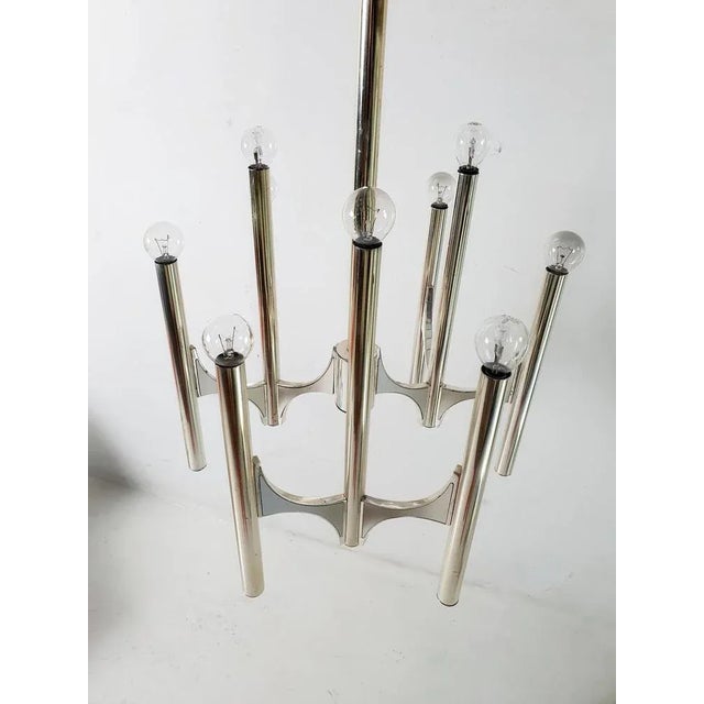 Sculptural Chandelier attributed to Gaetano Sciolari, Italy, 1970s For Sale - Image 3 of 10